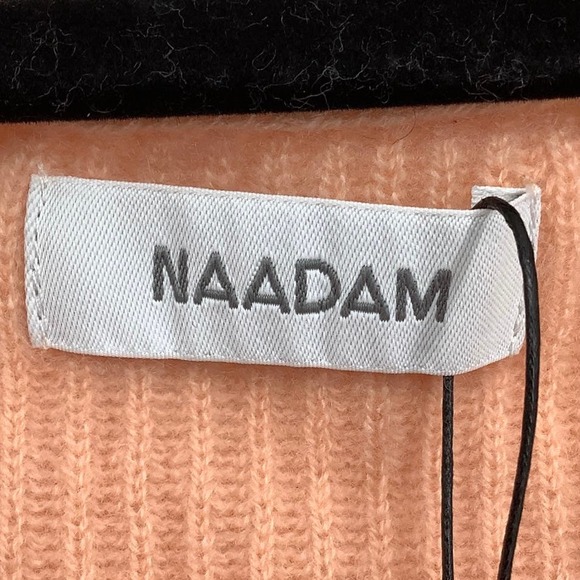 NEW! Naadam Size Small $395 Cashmere Ombre Ribbed Cardigan Peach Orange J6-12 - Picture 4 of 12